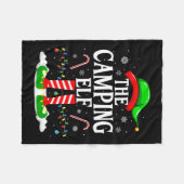 ザキャンプ小妖精や小人クリスマスおもしろいマッチングファミリーグループC フリースブランケット (正面(横))