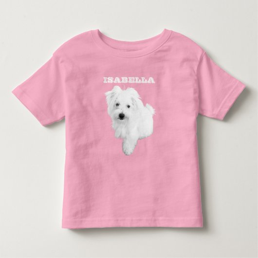 ザキュストマルチーズ子犬 トドラーTシャツ (正面)