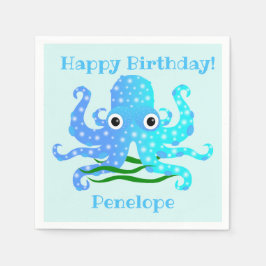 ザキュスト青タコ航海のテーマ スタンダードカクテルナプキン