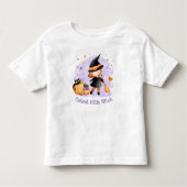 ザキュートな小さな魔女ハロウィーンの女の子Tシャツ トドラーTシャツ (正面)