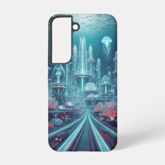 ザキラキラ輝く深さ – ネオンコーラルメトロポリス SAMSUNG GALAXY S22ケース