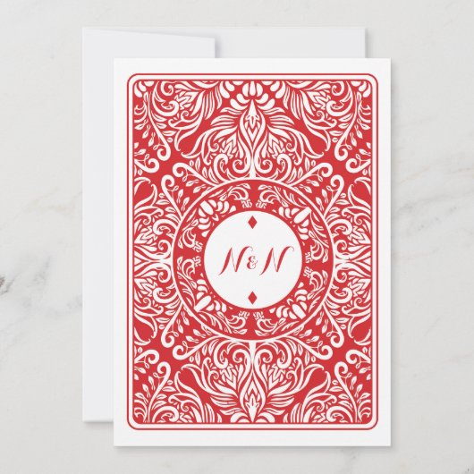 ザキングク結婚イーンダイヤモンドカ遊ードエース招待状 招待状 (裏面)