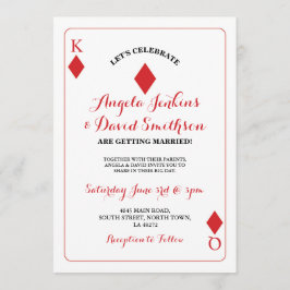 ザキングク結婚イーンダイヤモンドカ遊ードエース招待状 招待状