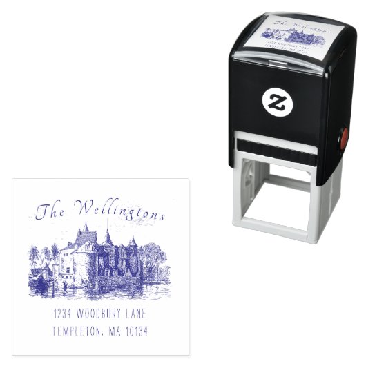 ザキングスキャッスルエレガント差出人住所 セルフインキングスタンプ (インサイチュ)