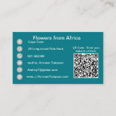 ザキングプロテアの名刺 名刺 (裏面)