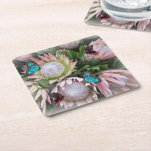 ザキングプロテア スクエアペーパーコースター (アングル)