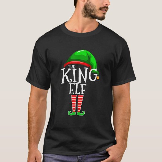 ザキング小妖精や小人ファミリーマッチンググループクリスマス Tシャツ (正面)