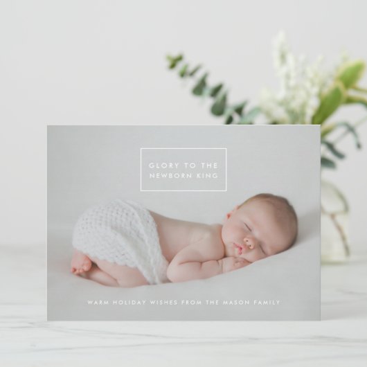 ザキング生まれたばかりのホリデーフォトカード シーズンカード (スタンド正面)