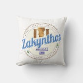 ザキントスアイランドギリシャバケーションヴィンテージ土産 クッション (正面)