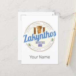 ザキントスアイランドギリシャバケーションヴィンテージ土産 シーズンポストカード