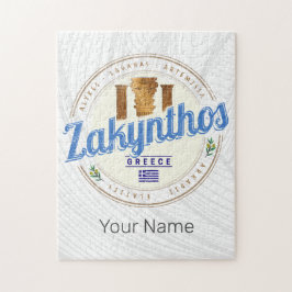 ザキントスアイランドギリシャバケーションヴィンテージ土産 ジグソーパズル