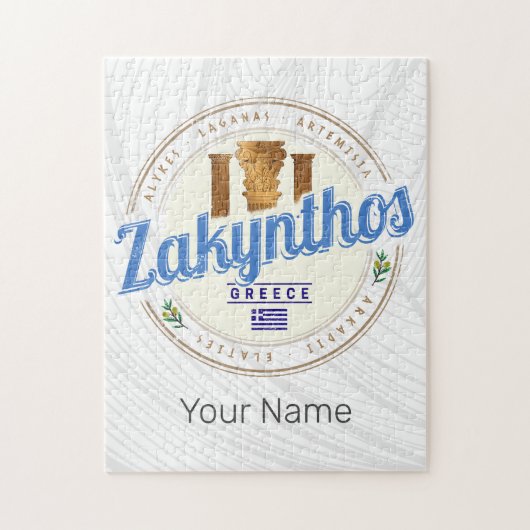 ザキントスアイランドギリシャバケーションヴィンテージ土産 ジグソーパズル (縦)