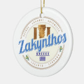 ザキントスアイランドギリシャバケーションヴィンテージ土産 セラミックオーナメント (左)