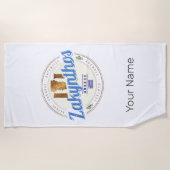 ザキントスアイランドギリシャバケーションヴィンテージ土産 ビーチタオル (正面)