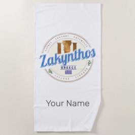 ザキントスアイランドギリシャバケーションヴィンテージ土産 ビーチタオル