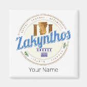 ザキントスアイランドギリシャバケーションヴィンテージ土産 マグネット (正面)