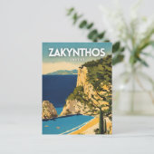 ザキントスギリシャ旅行ポスター ポストカード (スタンド正面)