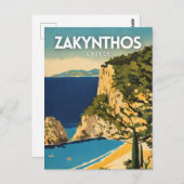 ザキントスギリシャ旅行ポスター ポストカード (正面/裏面)