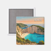 ザキントスギリシャ旅行 マグネット (正面/裏面)