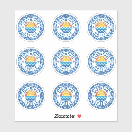 ザキントス島，ギリシャ複数パックステッカー シール (シート)