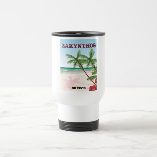 ザキントス・ギリシャ旅行ポスター トラベルマグ (中央)