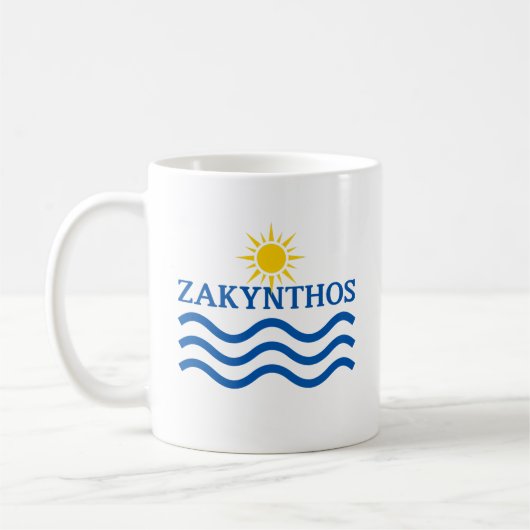 ザキントスGREECE, Sun Waves コーヒーマグカップ (左)