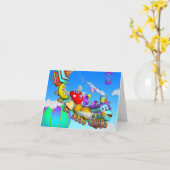 ザギグルベリートレインノートカード カード (黄色い花)