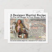 ザギブソンマルティーニレシピポストカード ポストカード (正面/裏面)