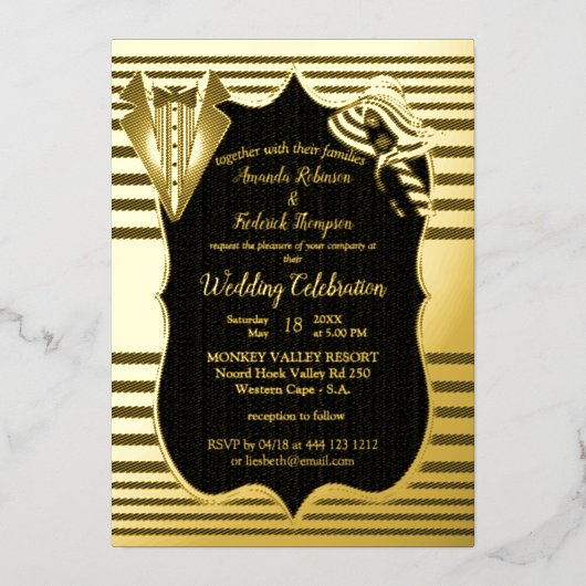 ザギャツビー素晴らしインスピレーションフォイル招待状 箔招待状 (正面)