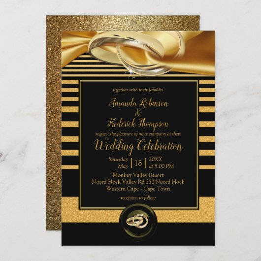 ザギャツビー素晴らしインスピレーション結婚式招待状 招待状 (正面/裏面)