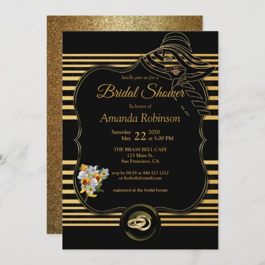 ザギャツビー素晴らしブライダルシャワー 招待状 (正面/裏面)