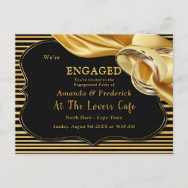 ザギャツビ素晴らしー婚約 インビテーションポストカード