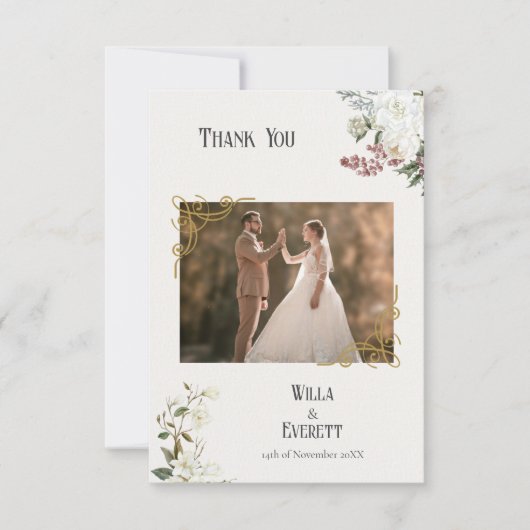 ザギルド庭園の結婚式サンキューカード サンキューカード (正面)