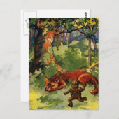 ザギンガーブレッドボーイ&キツネ ポストカード (正面/裏面)