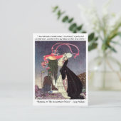 ザクイーンと魔法の鳥ヴィンテージイラストレーション ポストカード (スタンド正面)