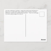 ザクイーンと魔法の鳥ヴィンテージイラストレーション ポストカード (裏面)