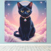 ザクイーンオブブラックキャット天国 キャンバスプリント (インサイチュ (ウッドフロア))