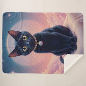 ザクイーンオブブラックキャット天国 シェルパブランケット (正面(横))