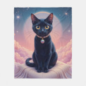 ザクイーンオブブラックキャット天国 フリースブランケット (正面)