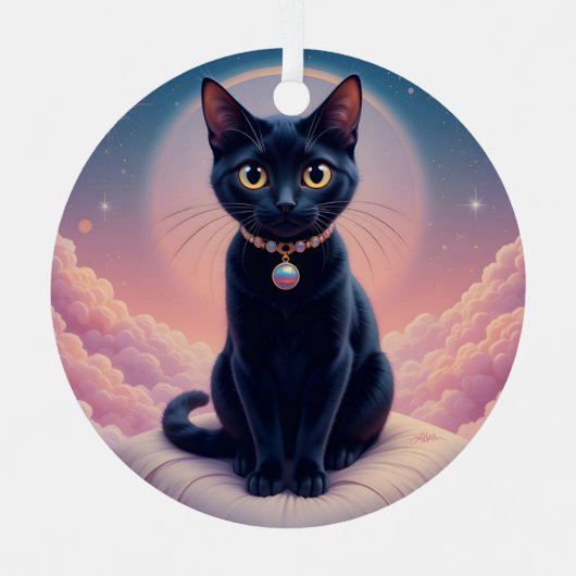 ザクイーンオブブラックキャット天国 メタルオーナメント (正面)