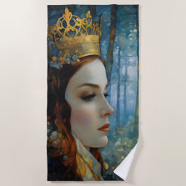 ザクイーンズハート失ったフェアヤブルポートレート ビーチタオル