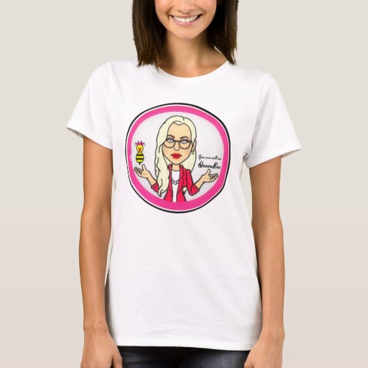 ザクイーンビーズホットピンクティー Tシャツ (正面)