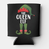 ザクイーン小妖精や小人マッチングファミリークリスマス女性 缶クーラー (正面)