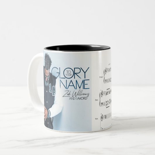 ザクウィリアムズ&1/Akord栄光にあなたの名前のマグ ツートーンマグカップ (正面左)
