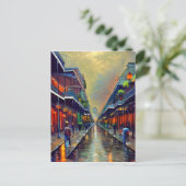 ザクォーフランスのデジタ絵画ルアート ポストカード (スタンド正面)