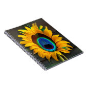 ザクジャクの太陽の羽毛の花 ノートブック (右側)