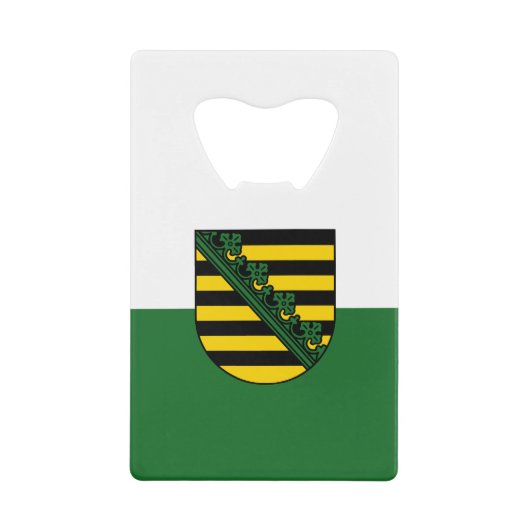 ザクセンのクレジットカードボトルオープナー国旗 クレジットカード栓抜き (正面)