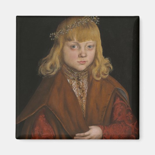 ザクセンの王子、c.1517 (パネルの油) マグネット (正面)