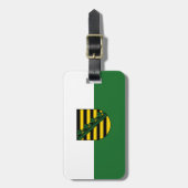 ザクセンの荷札の国旗 ラゲッジタグ (正面縦)