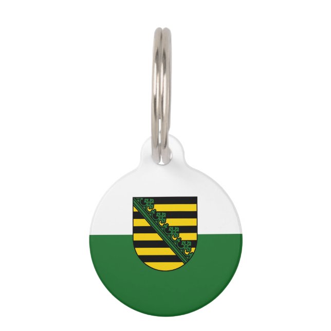 ザクセンペットタグ国旗 ペット　ネームタグ (正面)